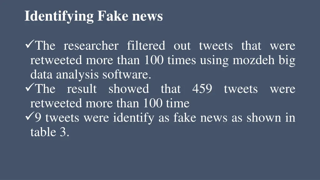 identifying fake news