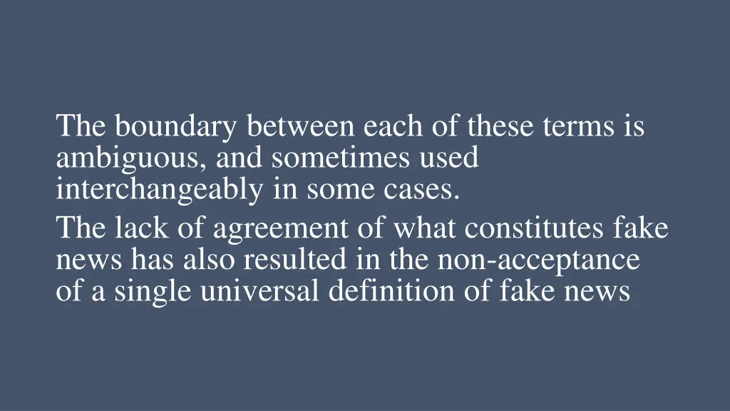 the boundary between each of these terms
