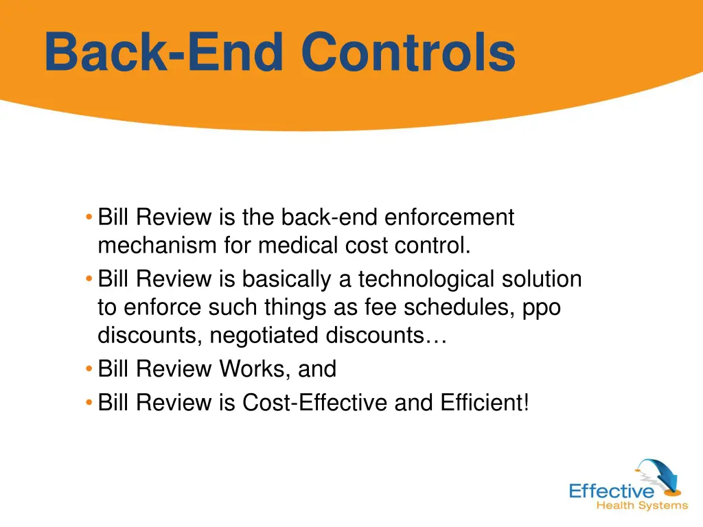 back end controls