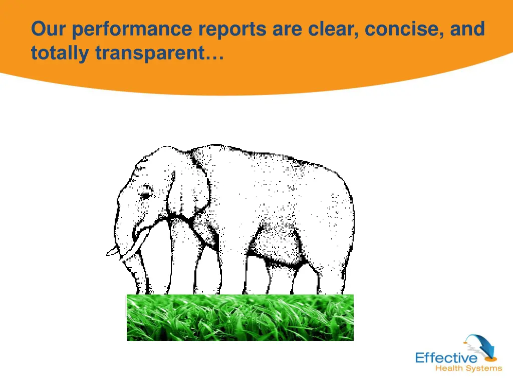 our performance reports are clear concise