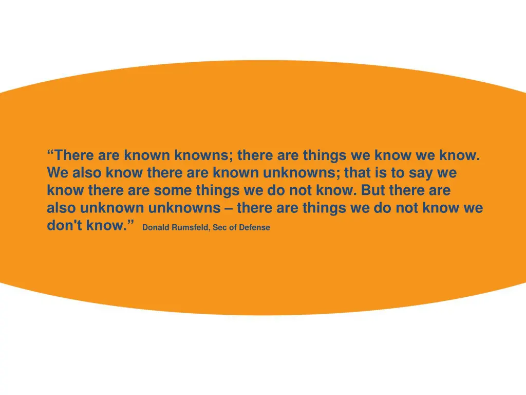 there are known knowns there are things we know