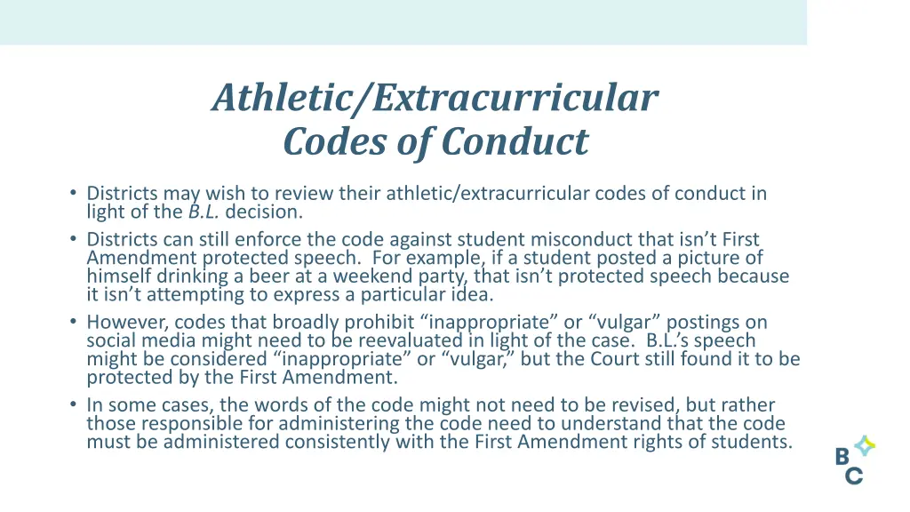 athletic extracurricular codes of conduct