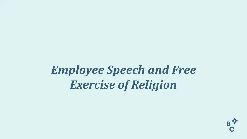 employee speech and free exercise of religion