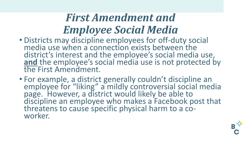 first amendment and employee social media