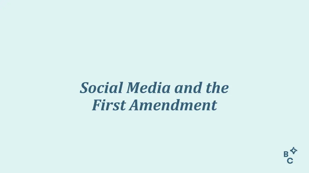 social media and the first amendment