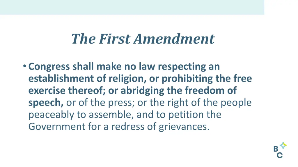 the first amendment