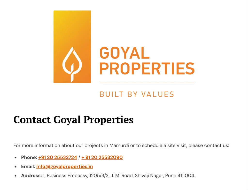 contact goyal properties