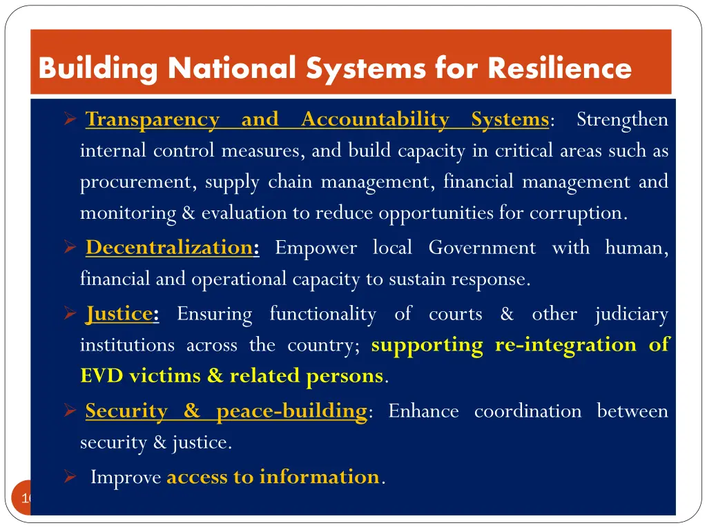 building national systems for resilience