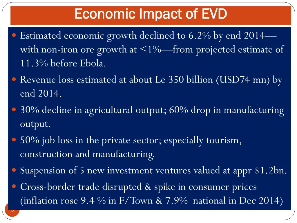 economic impact of evd economic impact of evd