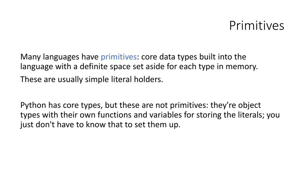 primitives