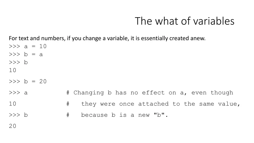the what of variables 3