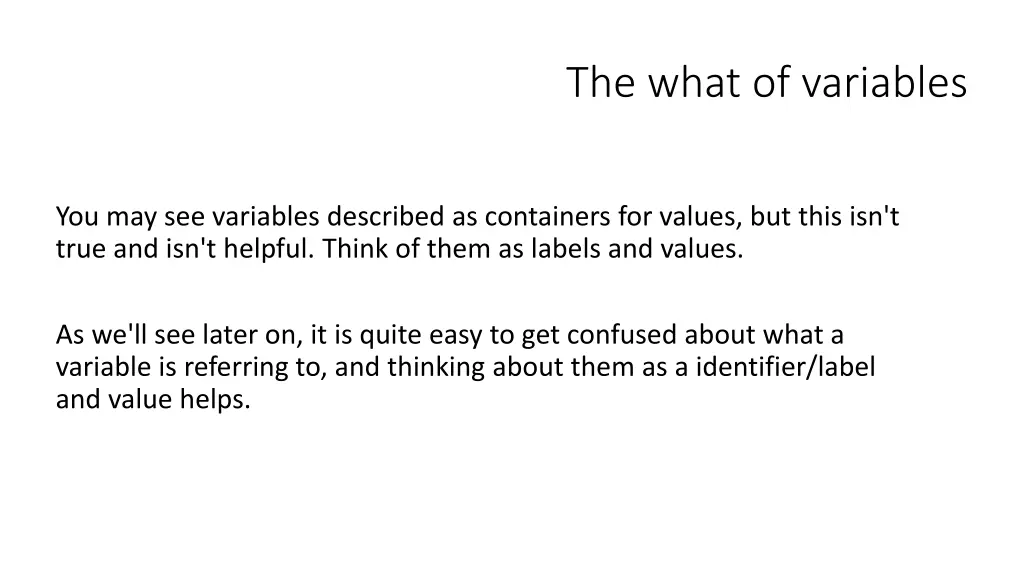 the what of variables 4