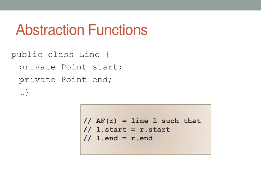 abstraction functions 2