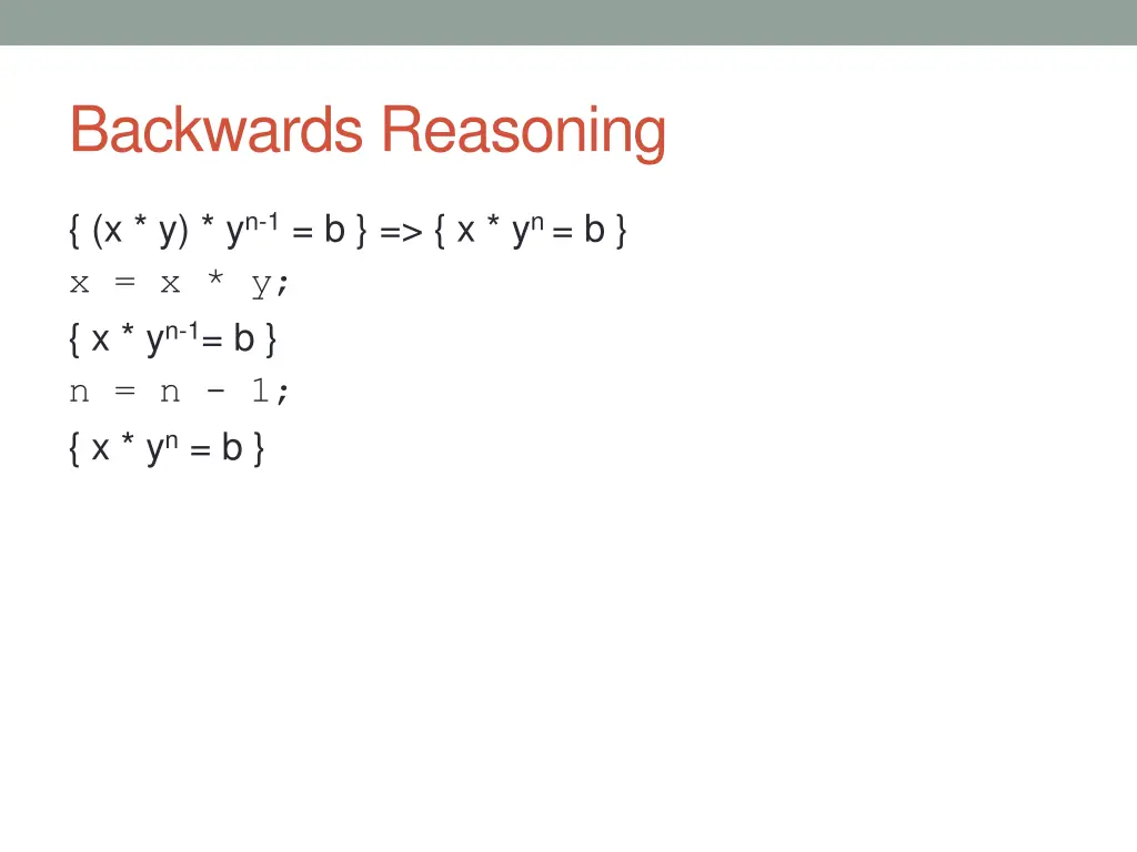 backwards reasoning