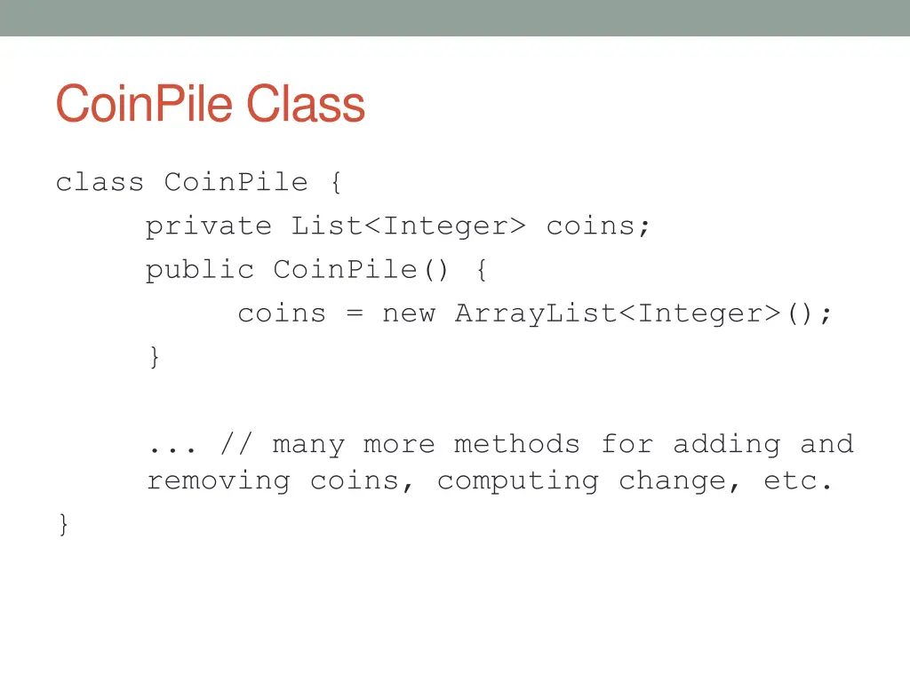 coinpile class