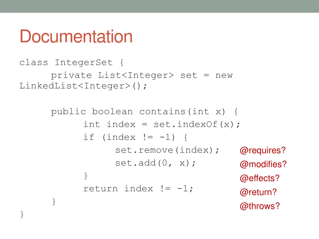 documentation