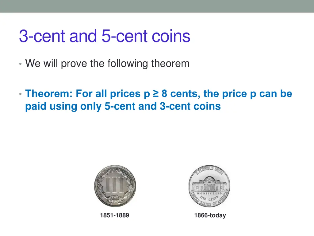 3 cent and 5 cent coins