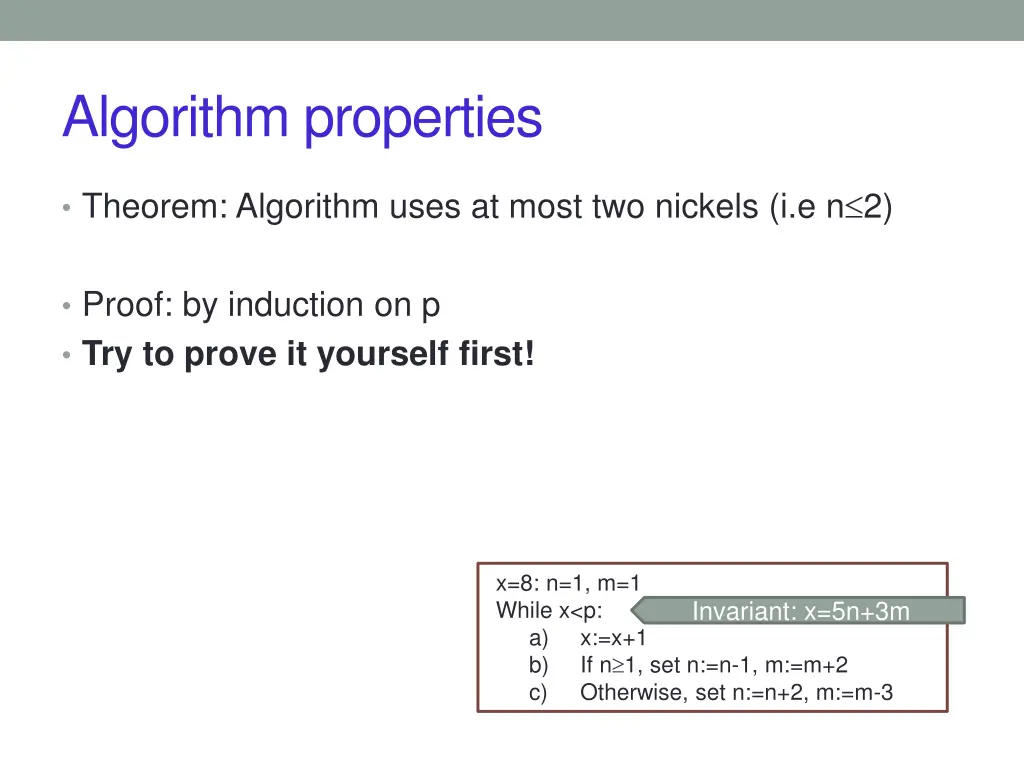 algorithm properties