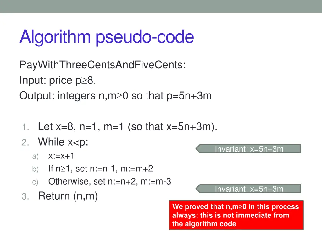 algorithm pseudo code 1
