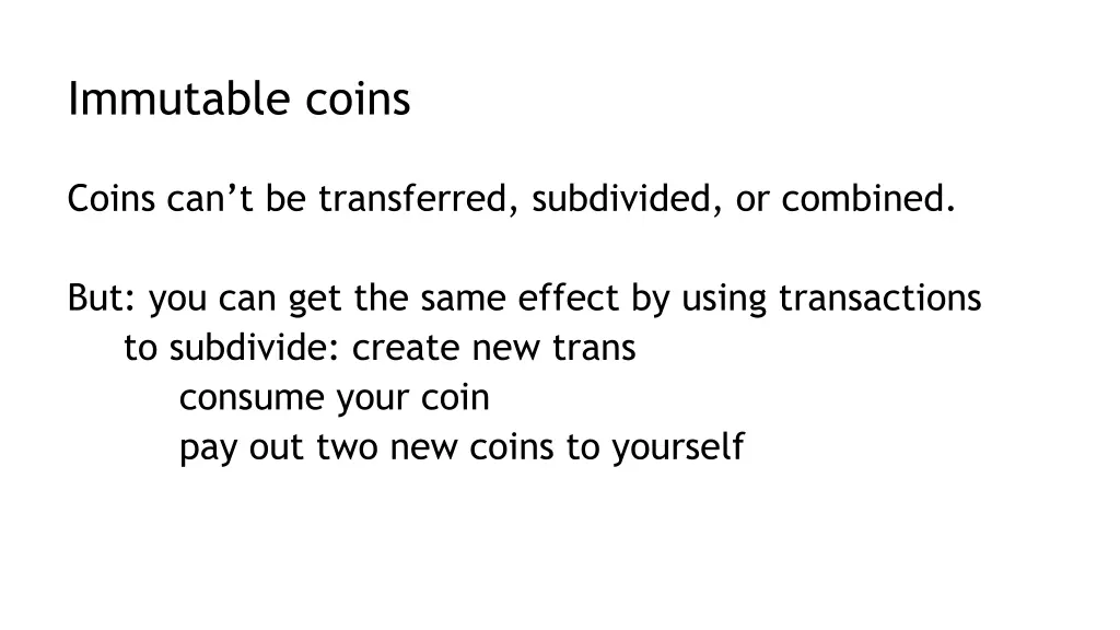 immutable coins