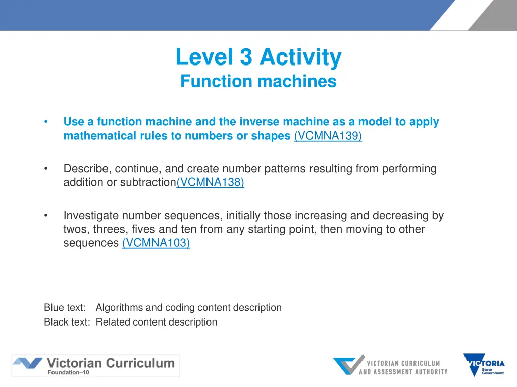 level 3 activity function machines 2