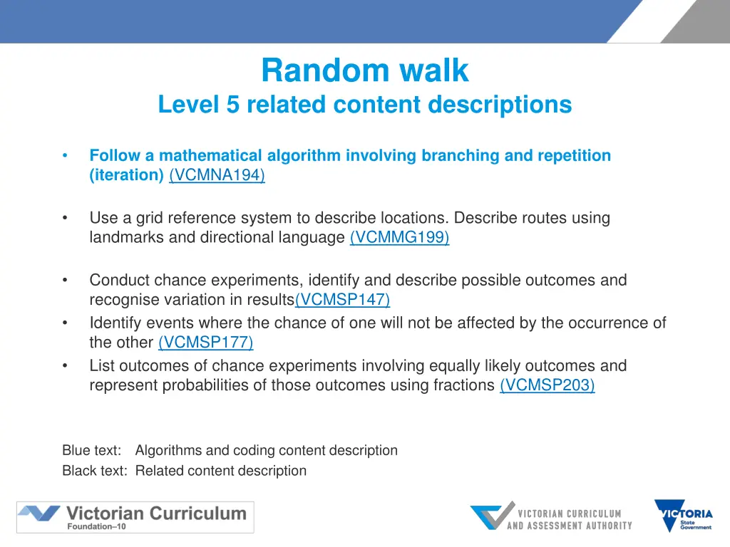 random walk level 5 related content descriptions