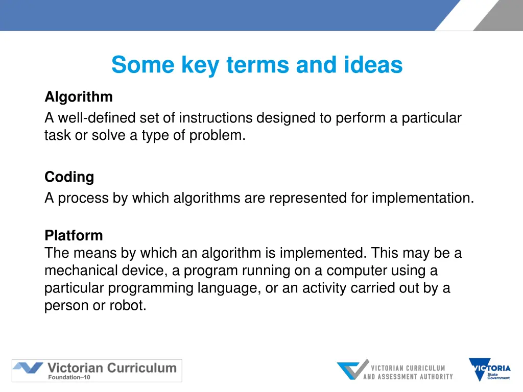 some key terms and ideas