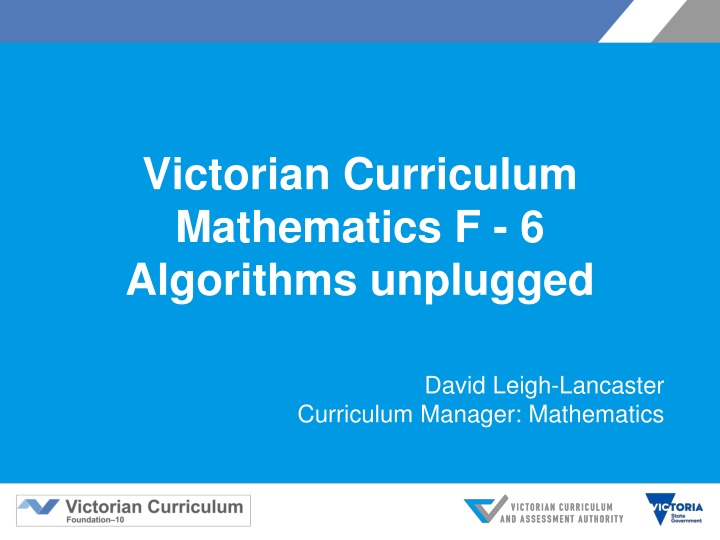 victorian curriculum mathematics f 6 algorithms