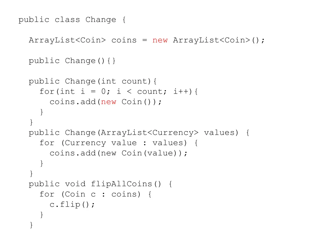 public class change