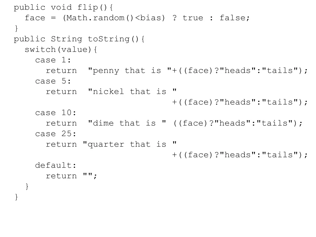public void flip face math random bias true false