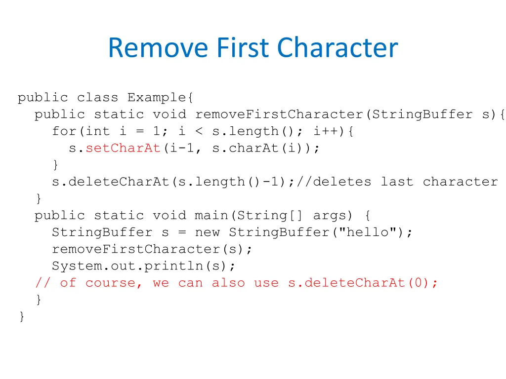 remove first character