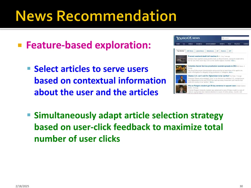 feature based exploration