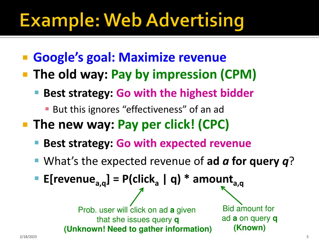 google s goal maximize revenue 1