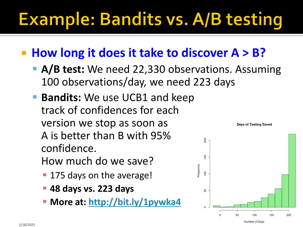 how long it does it take to discover a b a b test