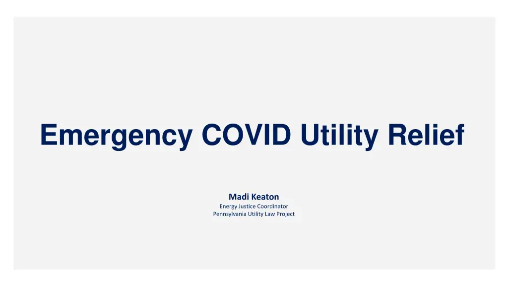 emergency covid utility relief