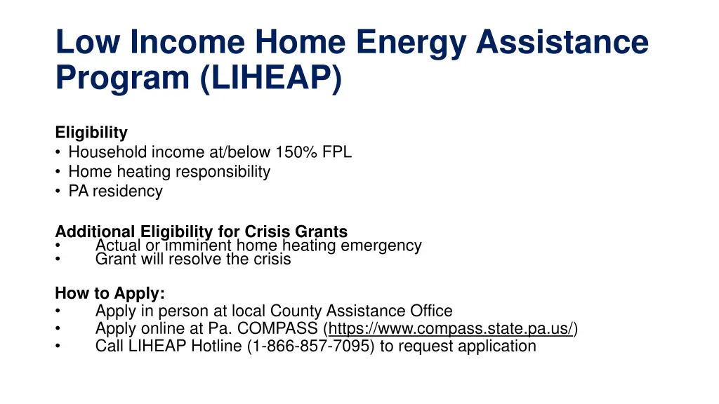 low income home energy assistance program liheap 1