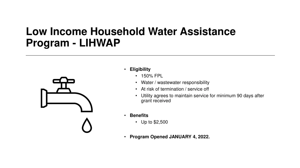 low income household water assistance program