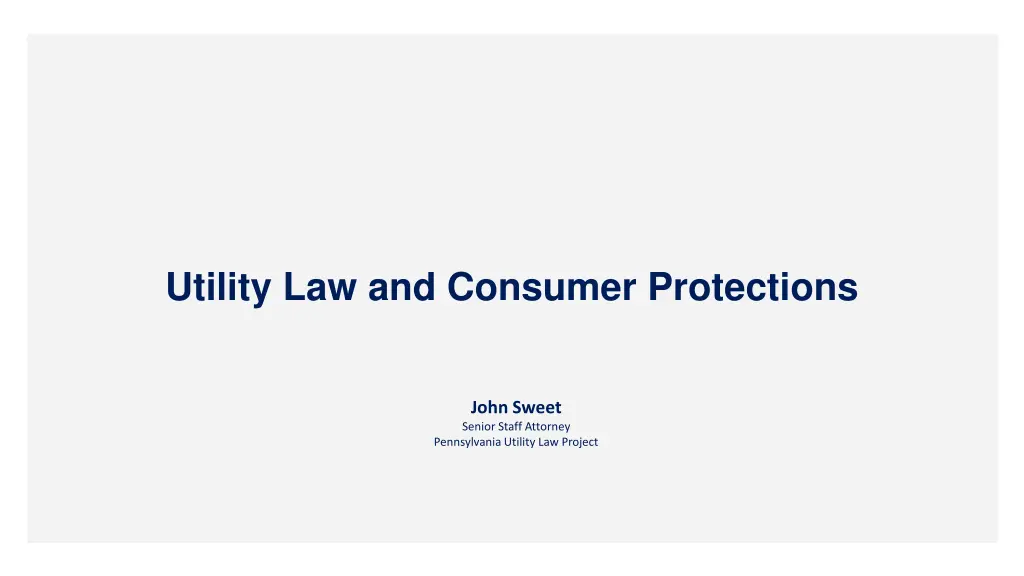 utility law and consumer protections