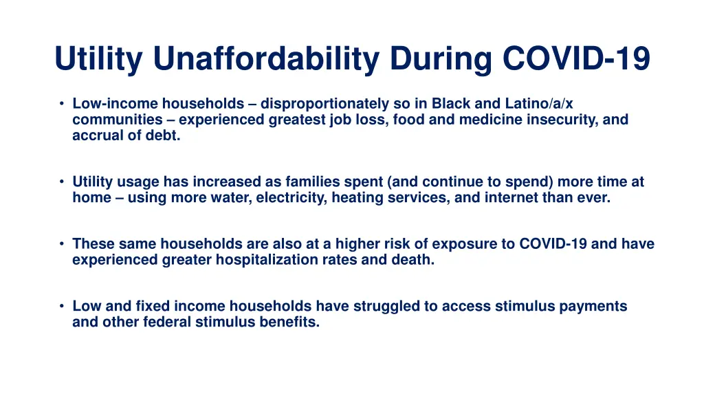 utility unaffordability during covid 19