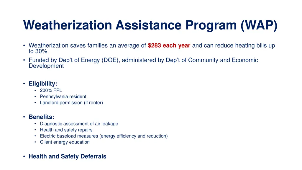 weatherization assistance program wap