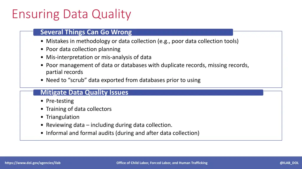 ensuring data quality