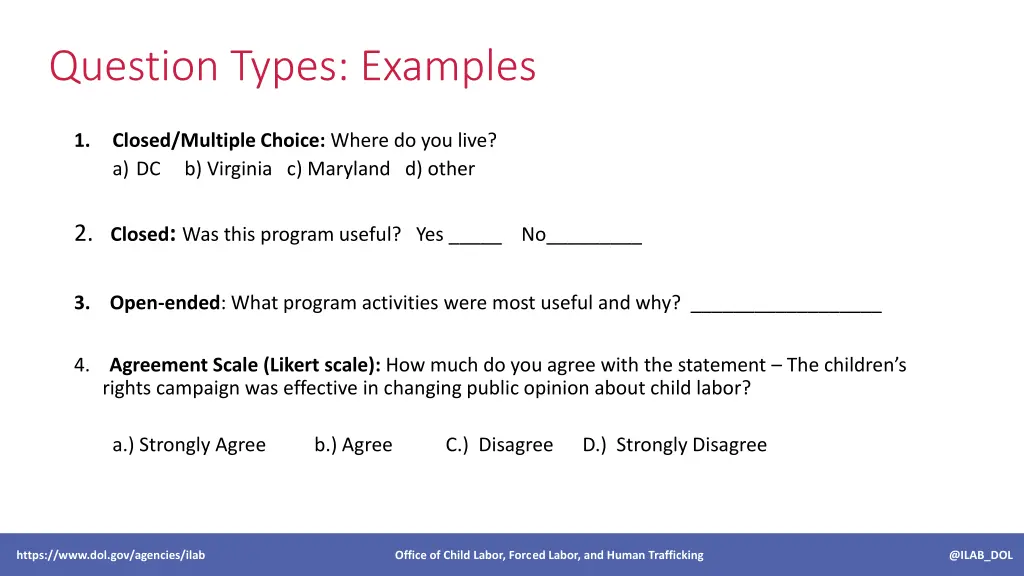 question types examples