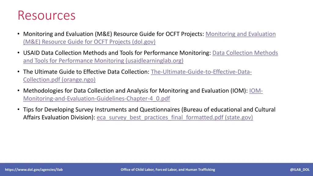 resources
