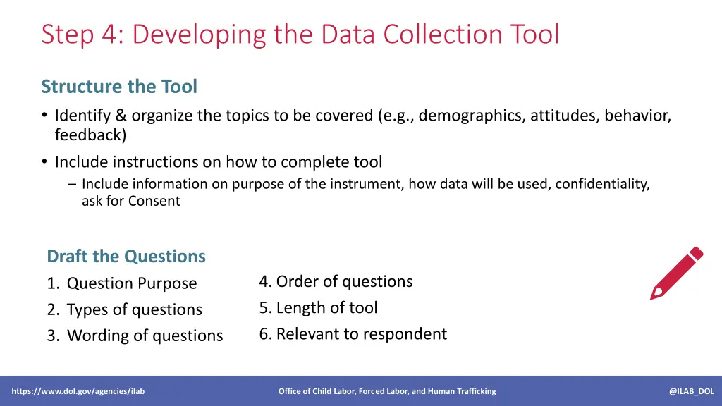 step 4 developing the data collection tool