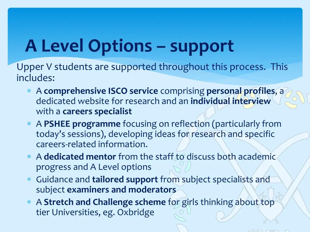 a level options support