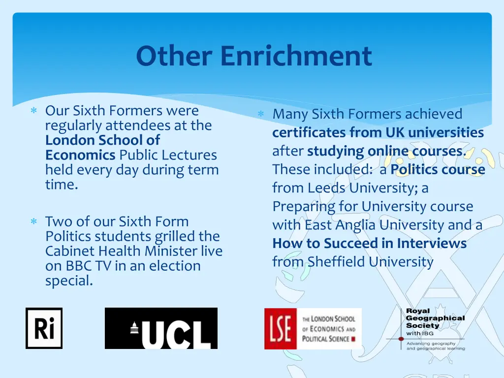 other enrichment