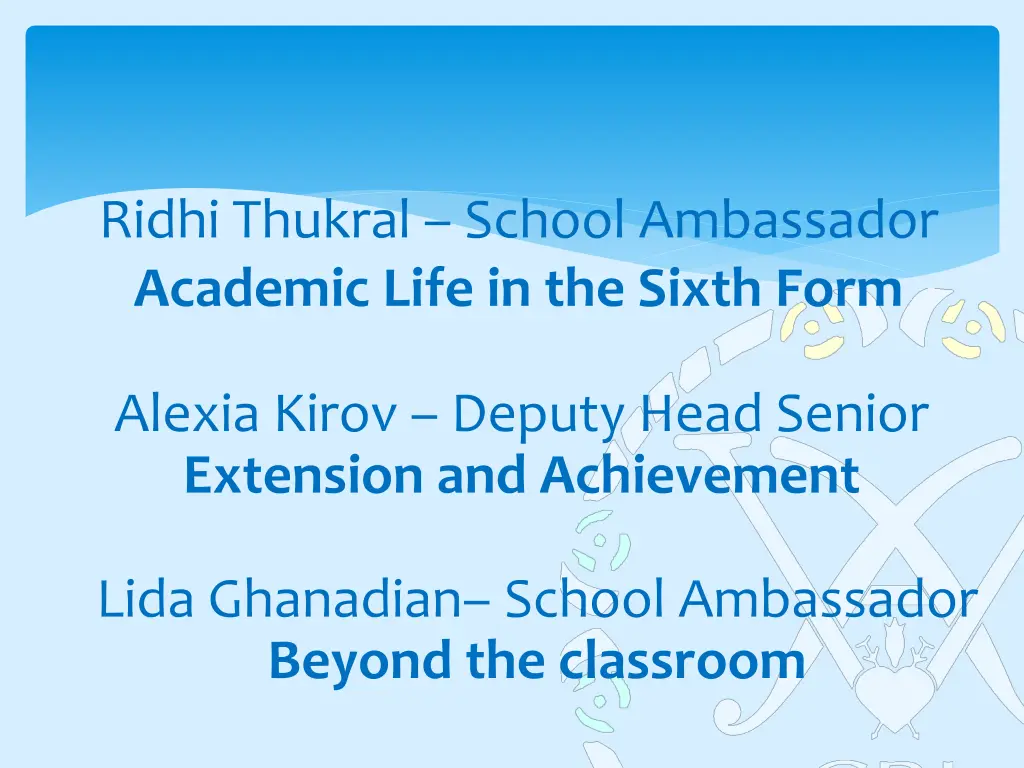 ridhi thukral school ambassador academic life