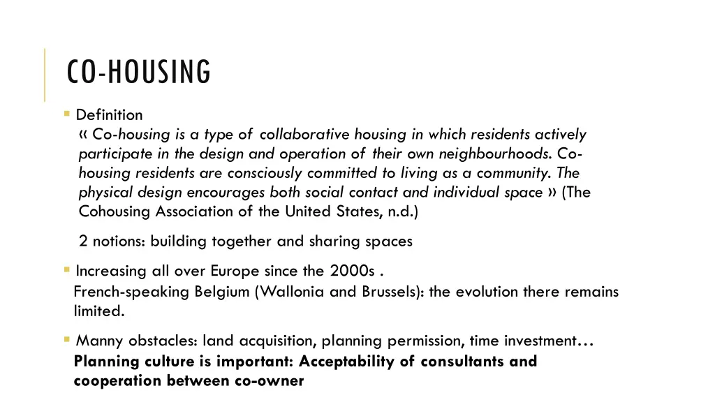 co housing