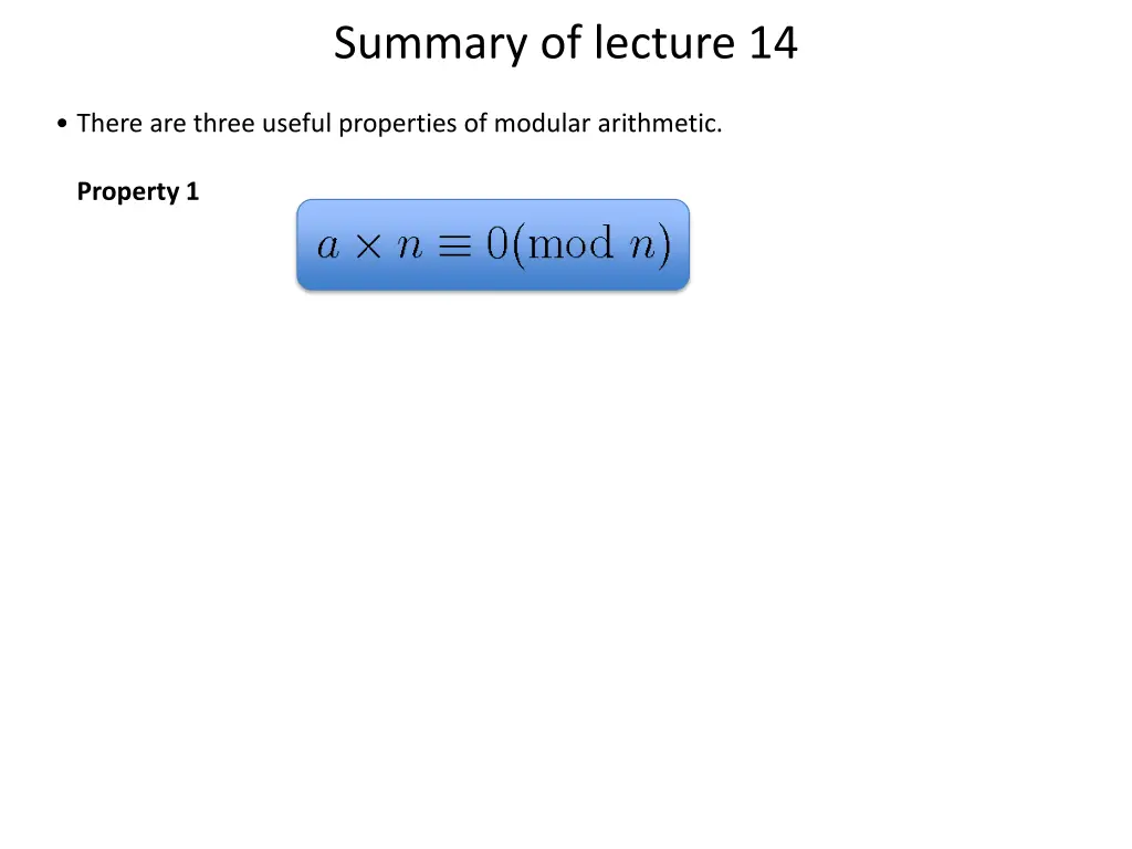 summary of lecture 14 1