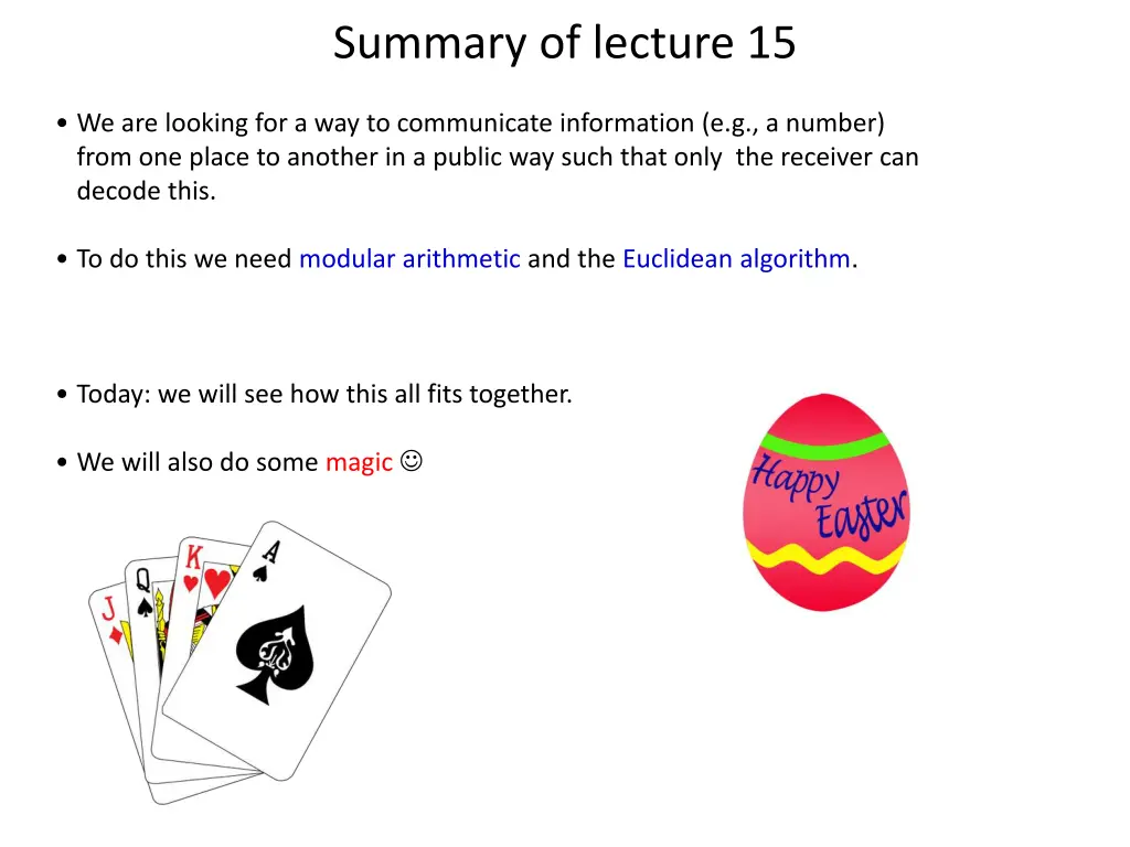 summary of lecture 15 1